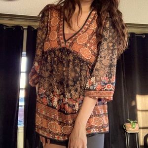 70s style blouse